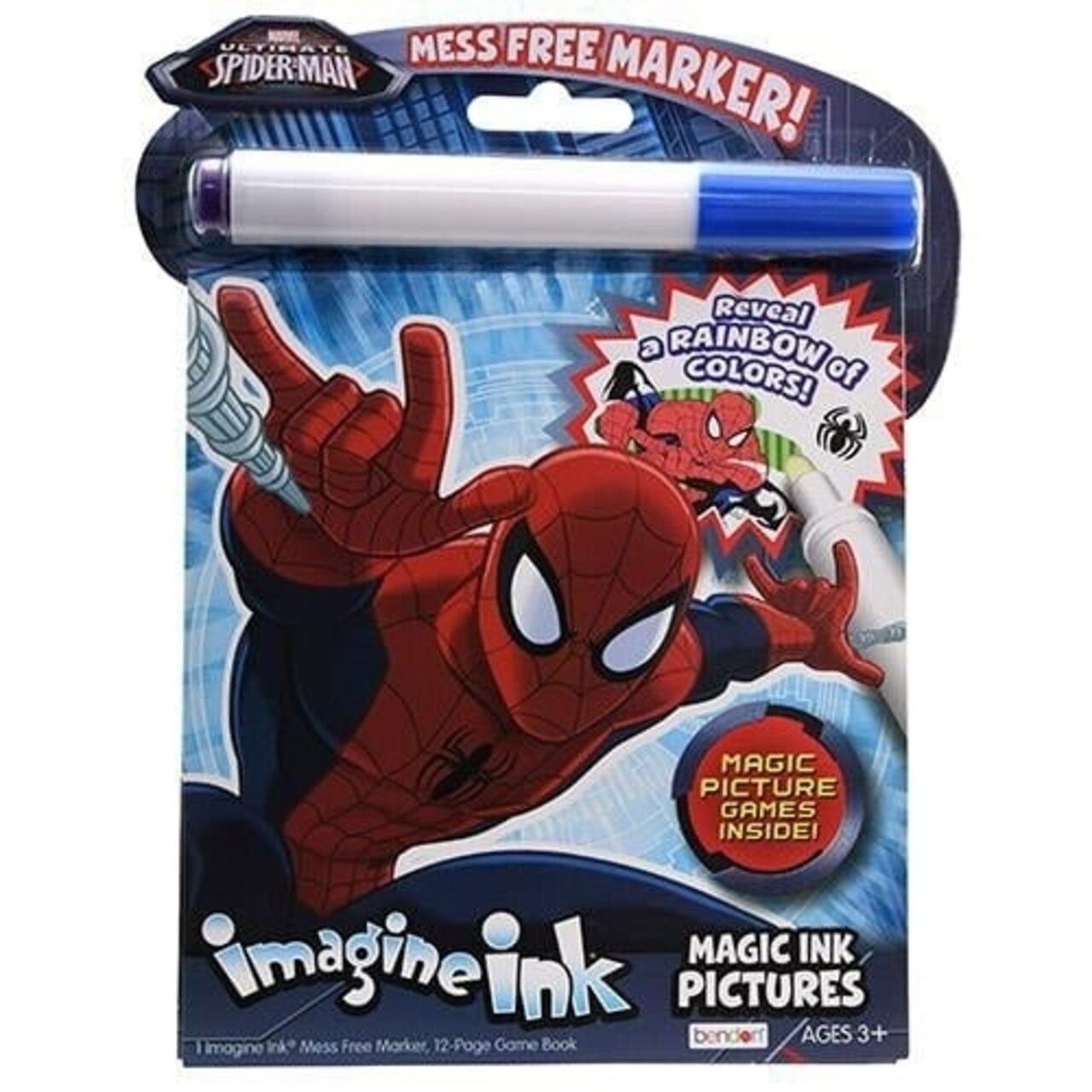 Spider Man Imagine Ink Coloring Activity Book Value Size Travel Fun Kids Toy
